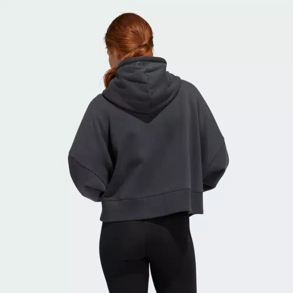 ADIDAS W LOUNGE FZ Grey Hoodie - Picture 2 of 4
